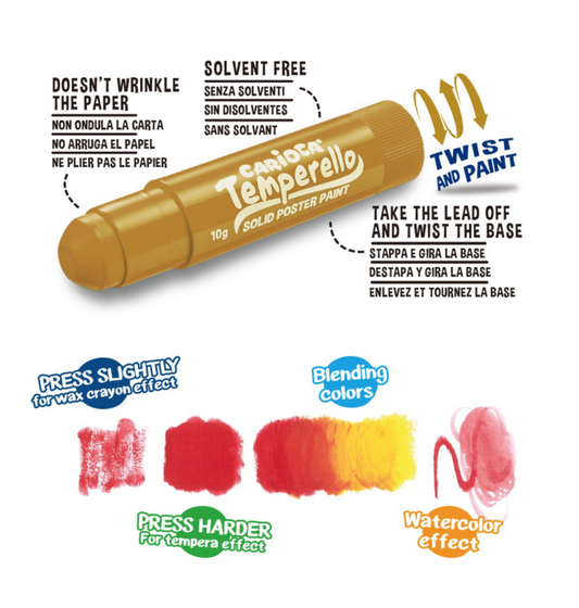 VERFSTIFTEN  (6 METALIC KLEUREN)