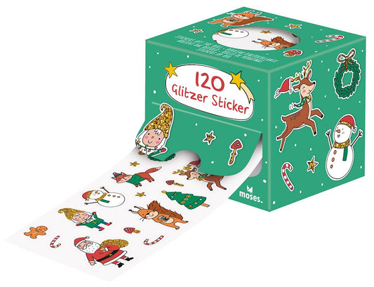 ROL KERSTIGE GLITTERSTSTICKERS