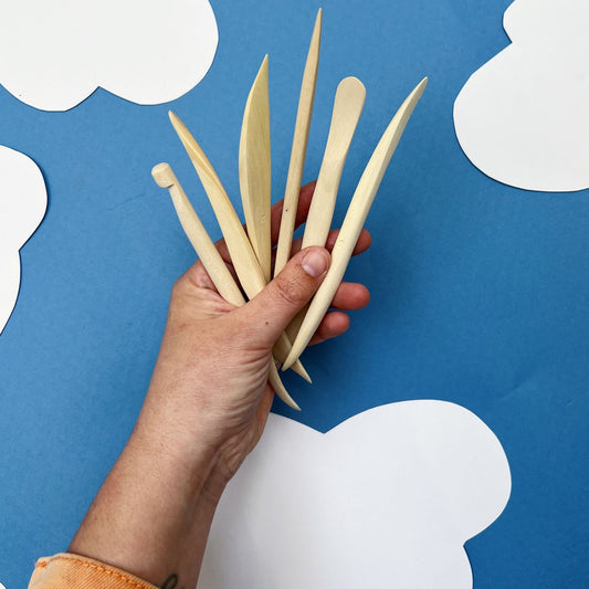 HOUTEN KLEIGEREEDSCHAP ( 6ST)