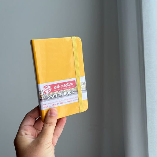 SCHETSBOEK GEEL (KLEIN)