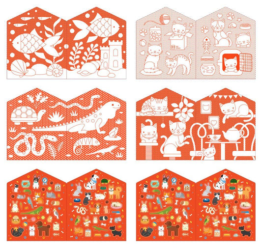 HUISDIER-KLEURBOEK MET STICKERS