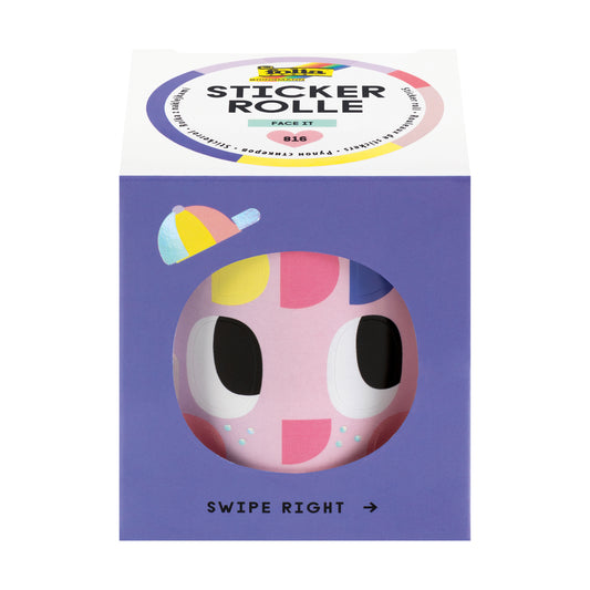 STICKERROL MET OOGJES, MONDJES EN NEUSJES