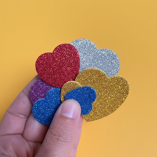 GLITTER HARTJES (50ST)