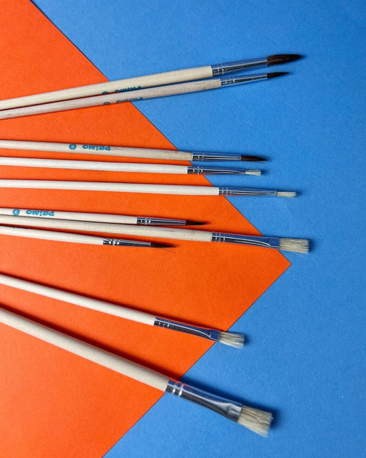 HOUTEN VERFBORSTELS (SET VAN 10)