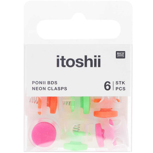SLUITING PONII BEADS (FLUO)