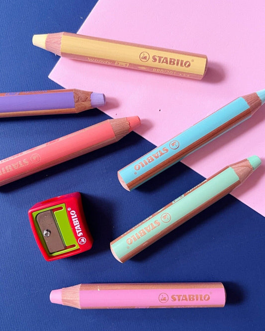 WOODY PASTEL POTLODEN (6 STUKS)