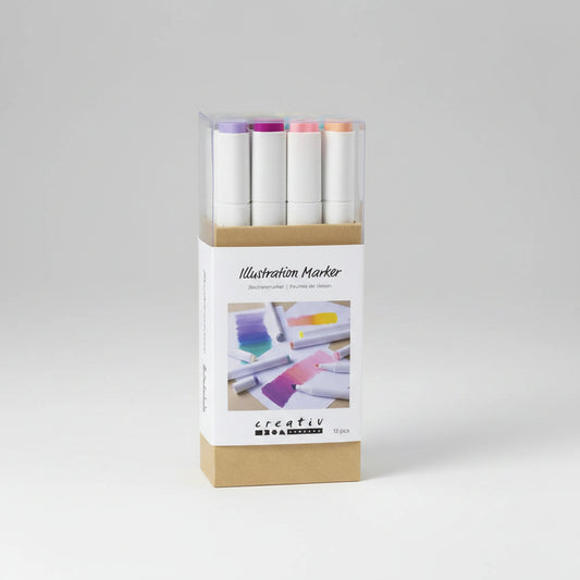ALCOHOLMARKERS PASTELKLEUREN: 12ST