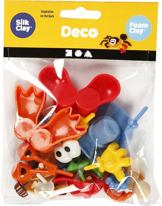 SET VAN 36 PLASTIC LICHAAMSDELEN VOOR KLEI