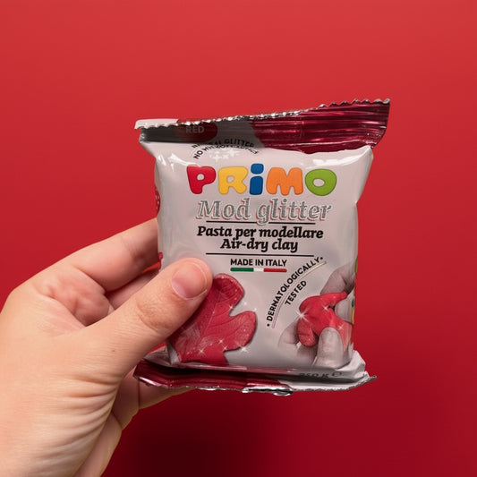 ZELFDROGENDE GLITTERKLEI ROOD