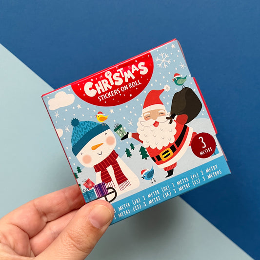 KERSTSTICKERS ON A ROLL