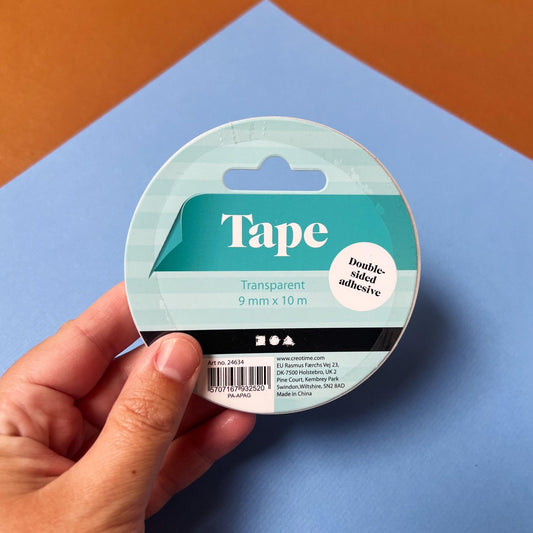 DUBBELZIJDIGE TAPE (9MM)