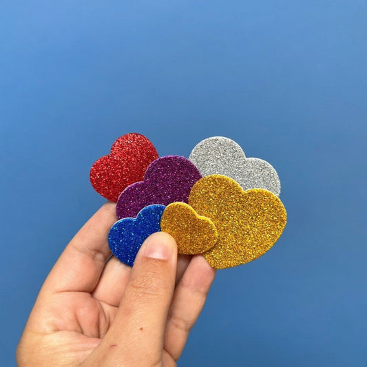 GLITTER HARTJES (50ST)