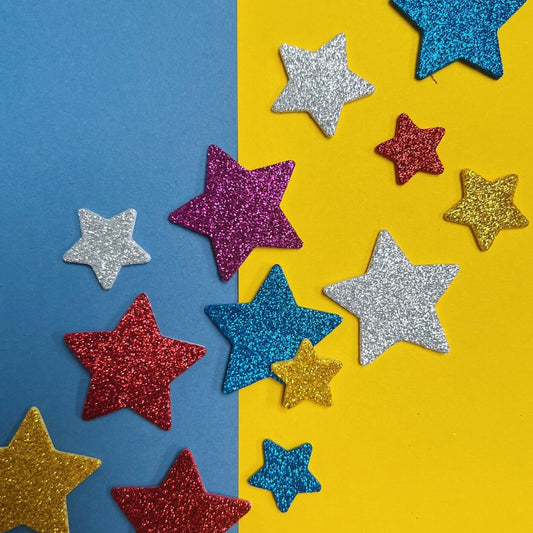 GLITTER STERREN (50 ST)