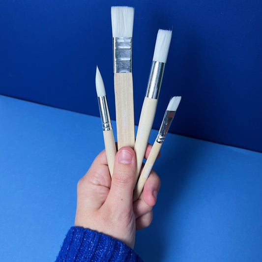 4 HOUTEN KLEUTER PENSELEN