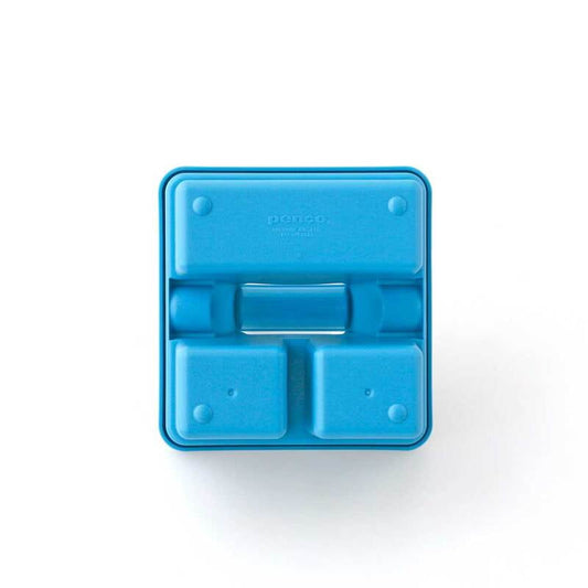 LICHT-BLAUW OPBERGBAKJE MET HANDVAT