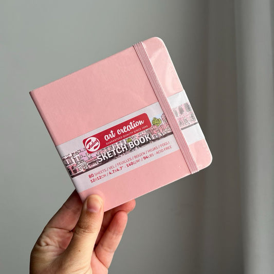 SCHETSBOEK ROZE (VIERKANT)