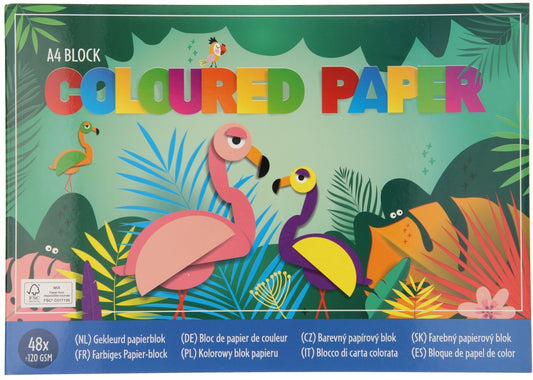 BLOK GEKLEURD PAPIER