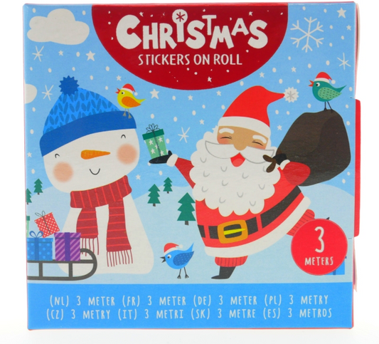 KERSTSTICKERS ON A ROLL